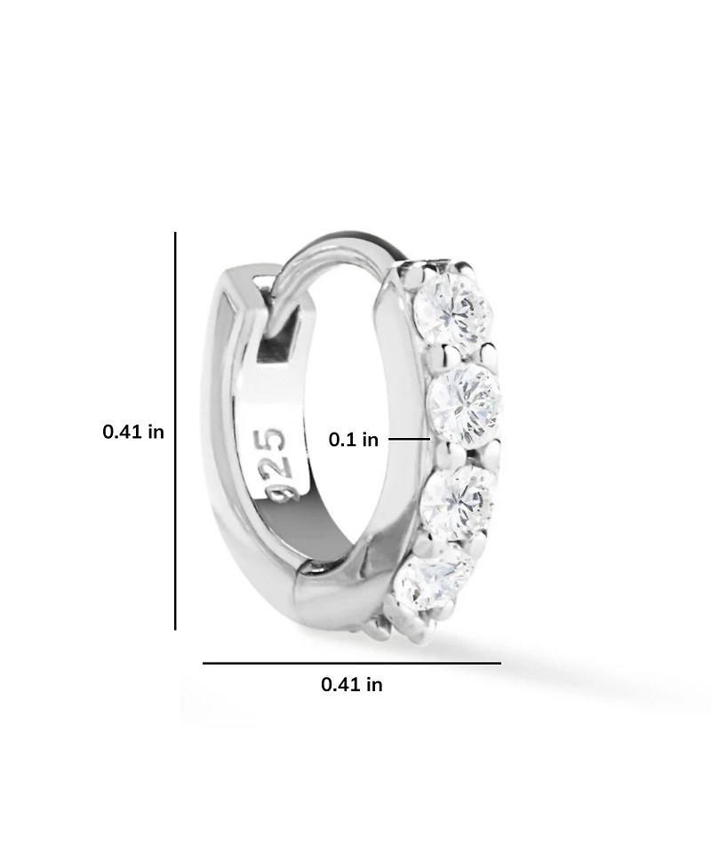 Ana Luisa Huggie Hoop Earrings - Suzanne Silver