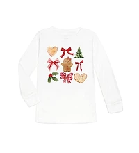 Sweet Wink Toddler Girls Gingerbread Cutie Christmas Long Sleeve Shirt