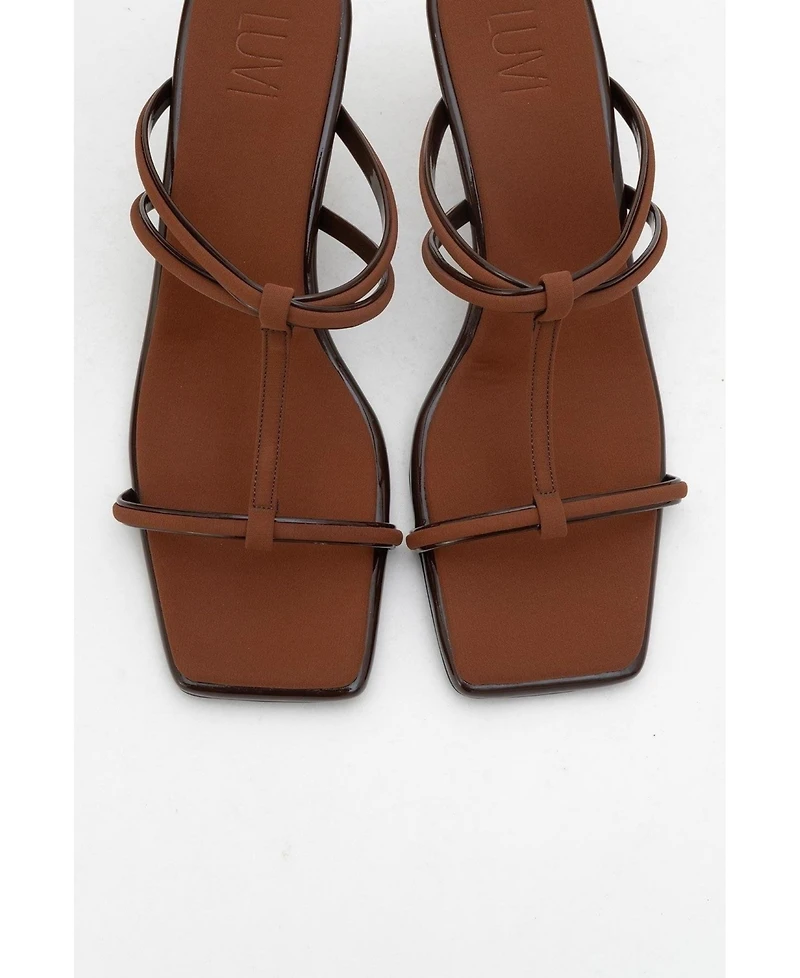 Prologue Shoes Mocha Strap Heel Sandal (Women)