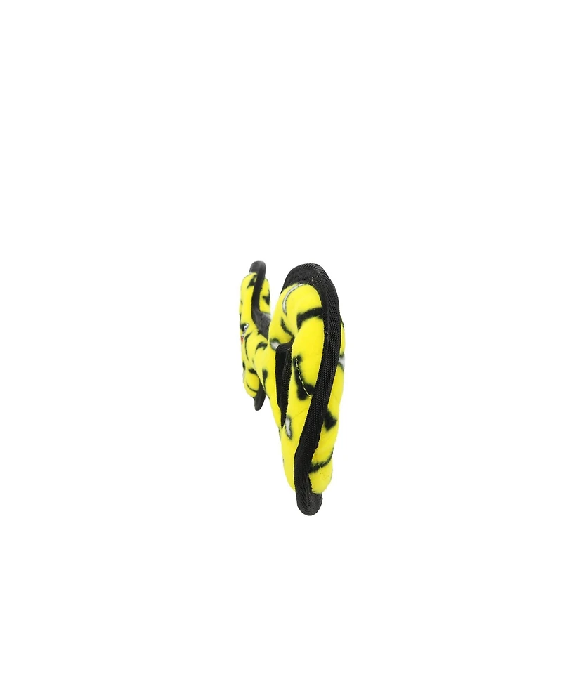 Tuffy Medium Tug-o-War Yellow Bone, Durable Plush Squeaky Dog Toy