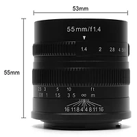 7artisans Photoelectric 55mm f/1.4 Lens for Canon Ef-m Mount - Black