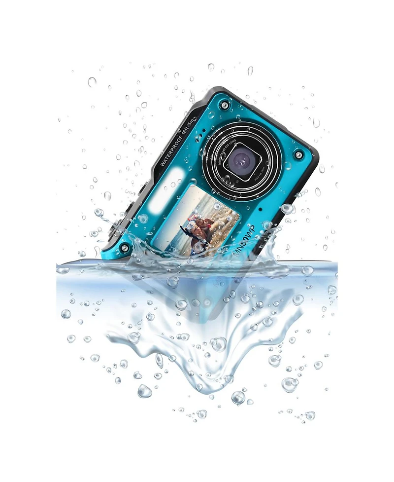 Minolta Minolta MN60WP Waterproof Dual Screen Digital Camera, Blue