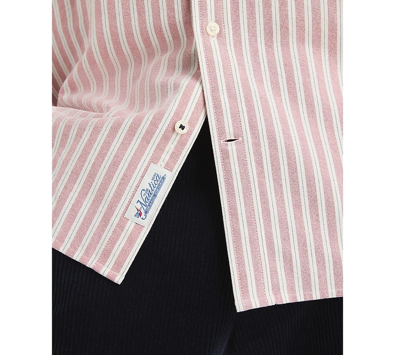 Nautica Men's Striped Oxford Long Sleeves Shirt