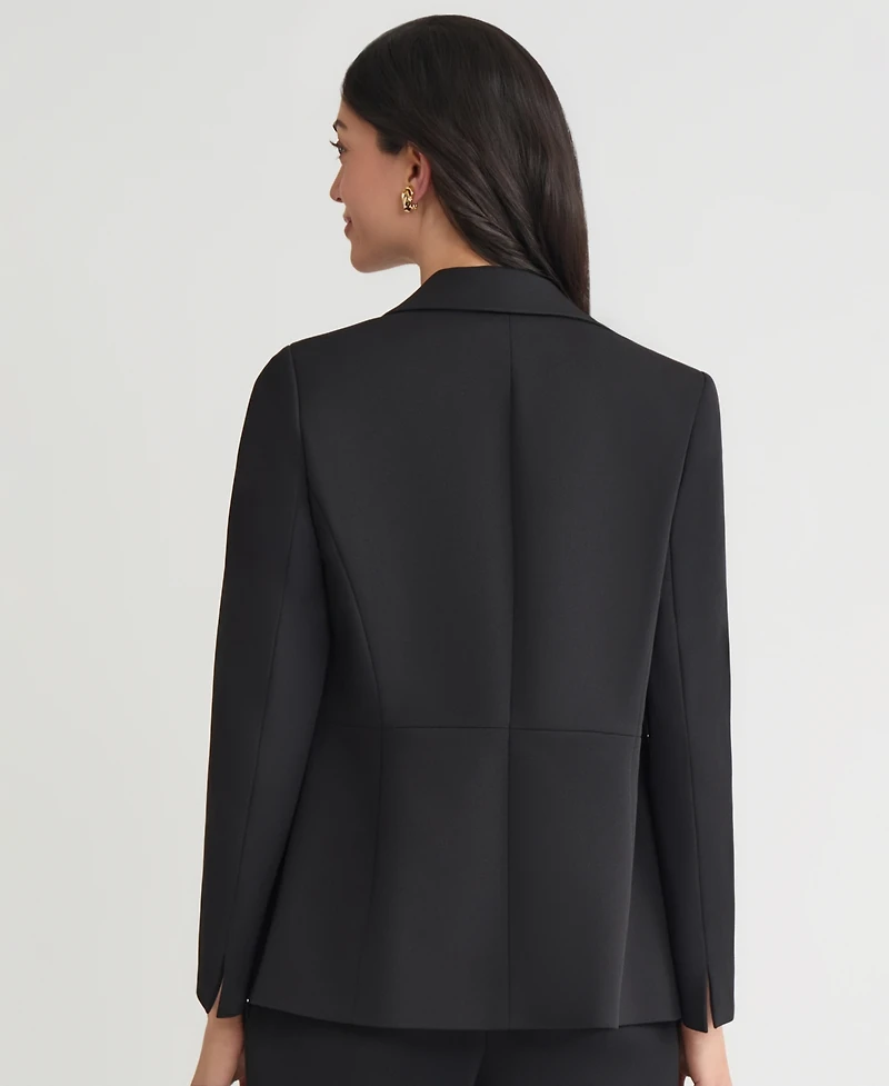 Kasper Women's Peak-Lapel Peplum One-Button Blazer, Regular & Petite