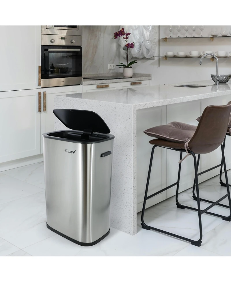 Elama 14.5 Gallon Automatic Sensor Hands Free Trash Can