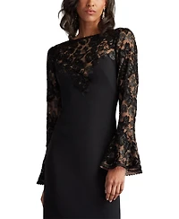Tadashi Shoji Women's Lou Embroidered Crepe Bell Sleeve Dress