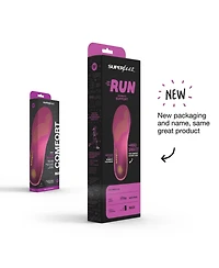 Superfeet Run Women's Support Insoles - Trim-To-Fit High Arch Support - Carbon Fiber Orthotic Shoe Inserts for Running Shoes - 8.5-10 Women
