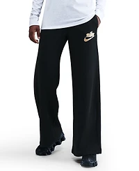 Nike Women's Club Fleece Mid-Rise Wide-Leg Pants
