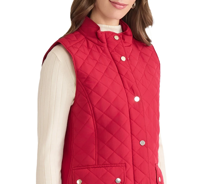 Jones New York Petite Patch Pocket Vest