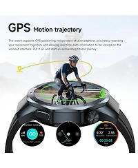 Ruxing Smart Multi-gnss Outdoor Sports Watch with Bluetooth Calling Altimeter Barometer 3ATM Waterproof -Silver