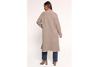 Petal and Pup Women's Katia Contrast Trim Coatigan - Beige S/M
