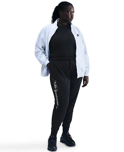 Nike Plus Sportswear Club Fleece Mid-Rise Graphic Pants