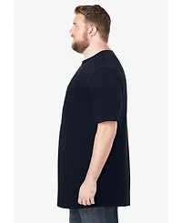 KingSize Big & Tall Shrink-Less Lightweight Longer-Length Crewneck Pocket T-Shirt