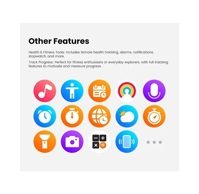 Ruxing Smart 1.96" Amoled Smart Watch for Women Men Outdoor Sport Multifunctional With Bluetooth Calling,Intelligent Reminder 5 Atm -Black