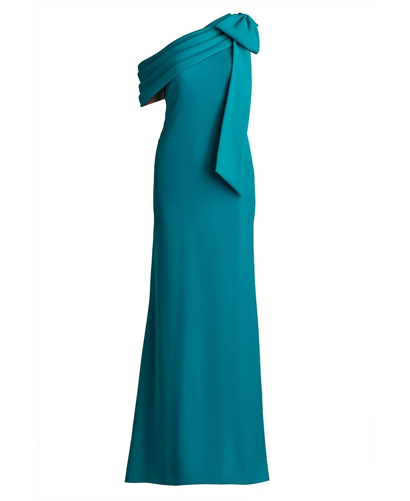 Tadashi Shoji Women's Cassia Bow-Shoulder Crepe Gown