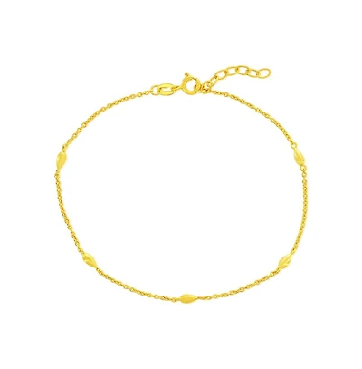 Simona Sterling Silver, Pearshaped by the Yard Anklet