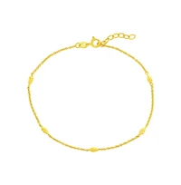 Simona Sterling Silver, Pearshaped by the Yard Anklet