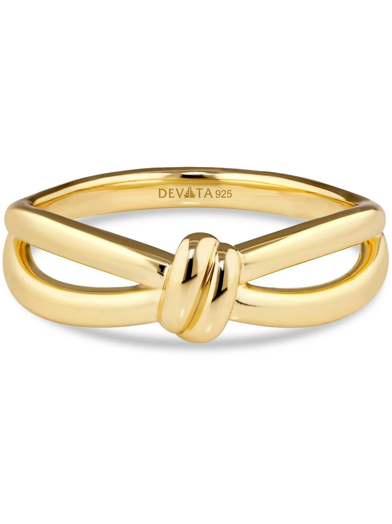 Devata Love Knot Ring in Gold Plated Sterling Silver