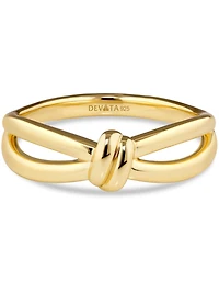 Devata Love Knot Ring in Gold Plated Sterling Silver