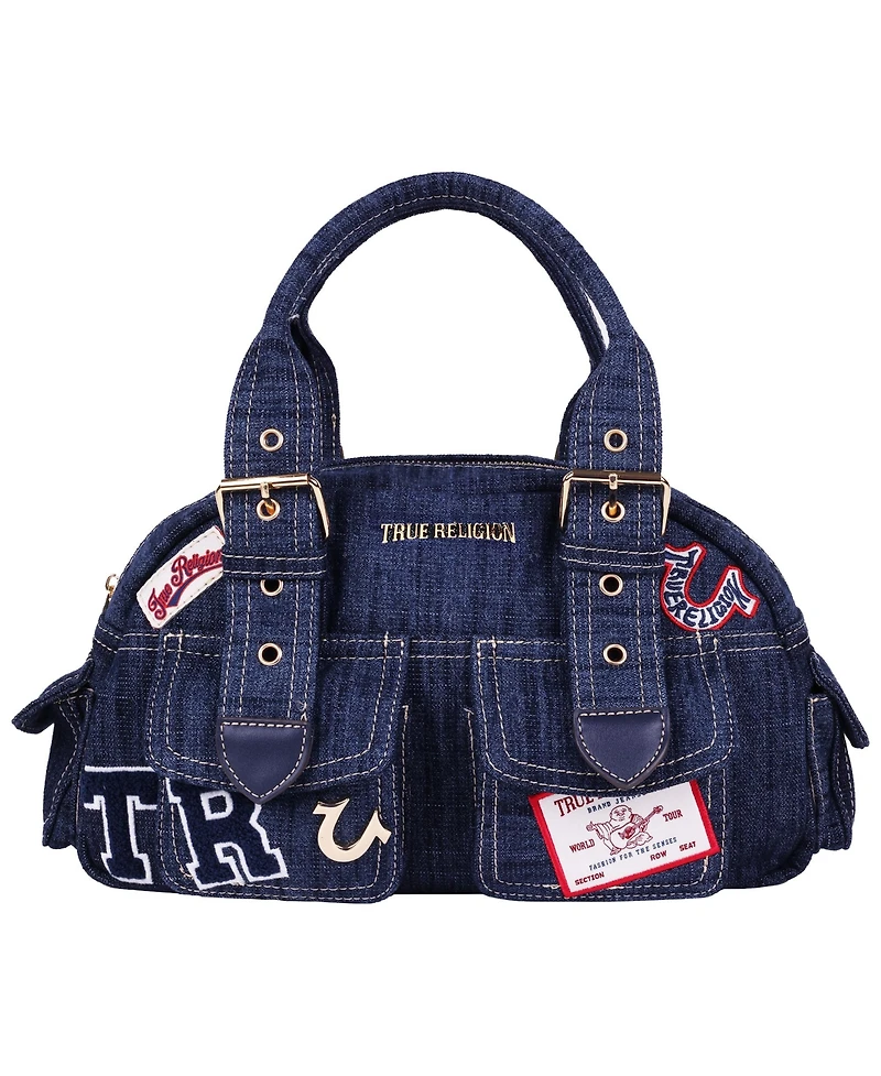 True Religion Multi-Patch Satchel