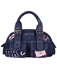 True Religion Multi-Patch Satchel