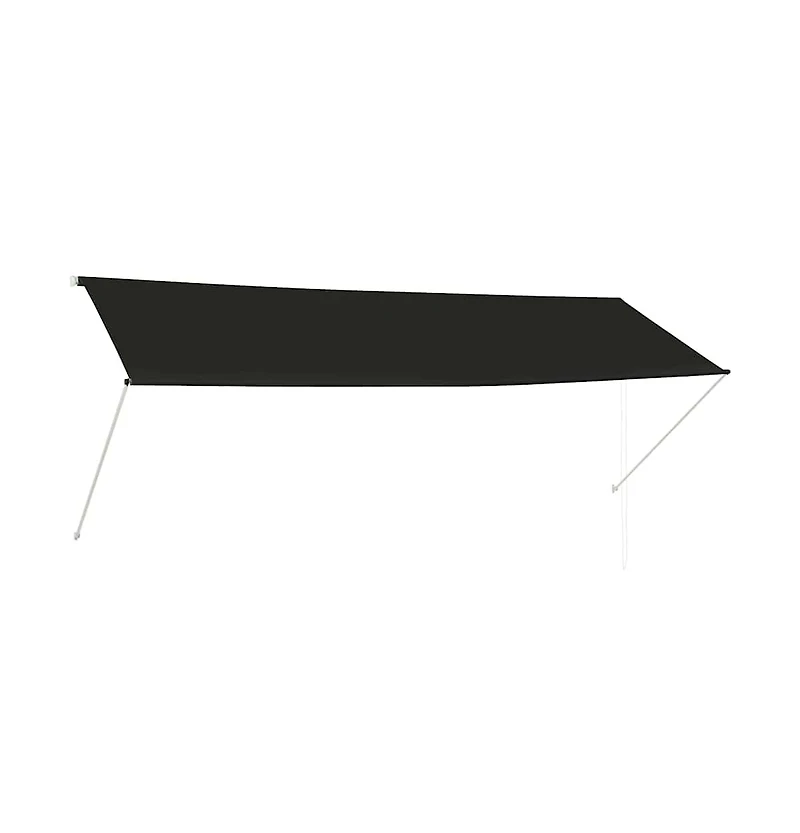 Awning Anthracite Steel frame, 100% polyester fabric with Pa coating