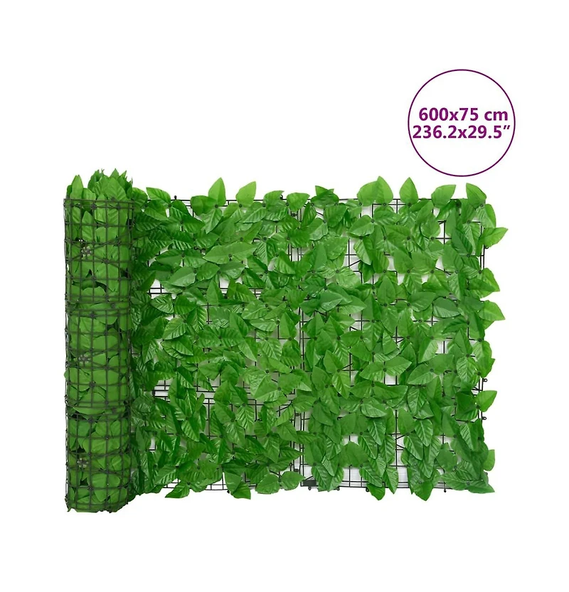 Balcony Privacy Screen Green Polyethylene 236.2 x 29.5 in