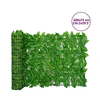 Balcony Privacy Screen Green Polyethylene 236.2 x 29.5 in