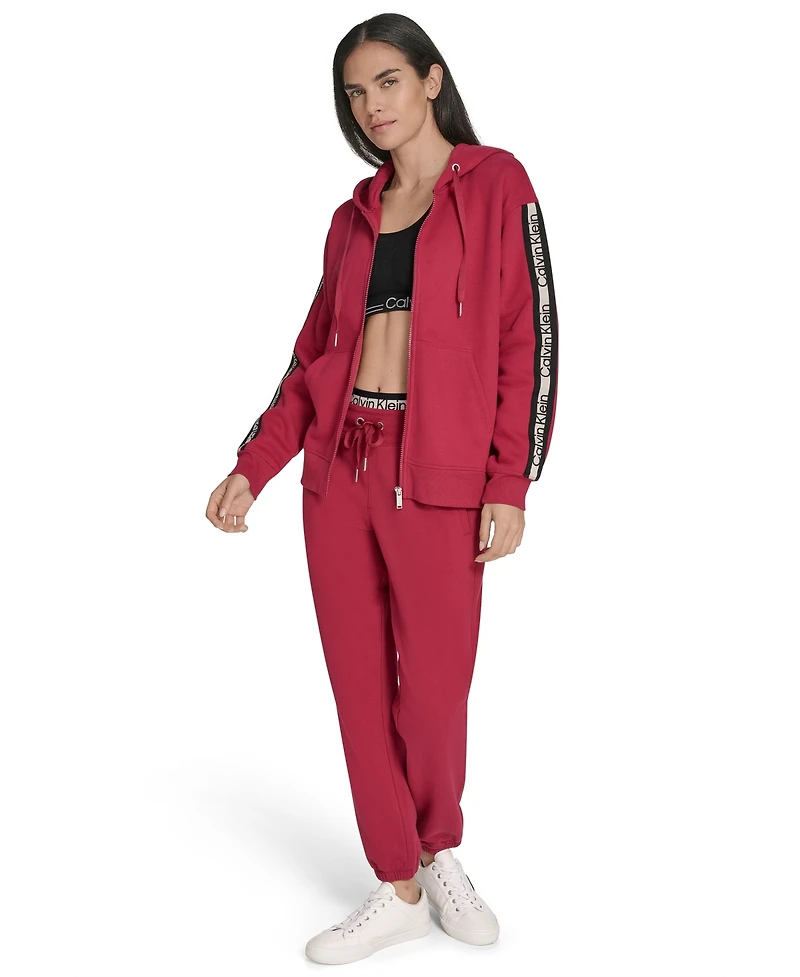 Calvin Klein Women's Performance Logo Stripe Jogger Sweatpants