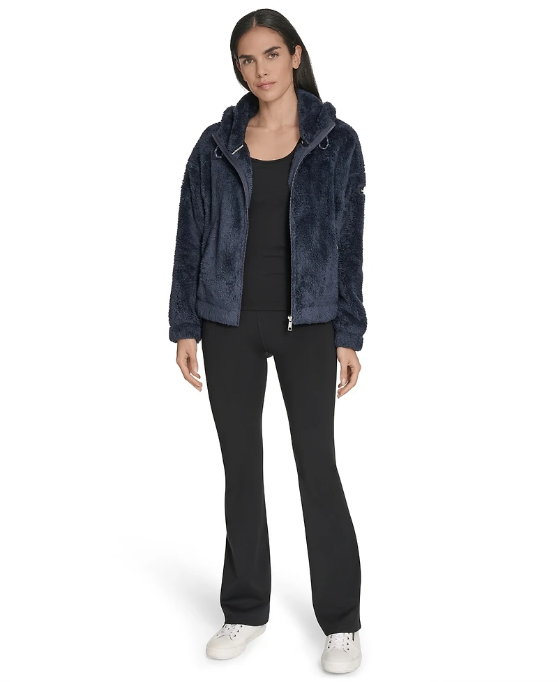 Calvin Klein Women's Performance Oversized Hooded Sherpa Jacket
