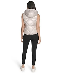 Calvin Klein Women's Performance Diamond Quilt Hooded Puffer Vest