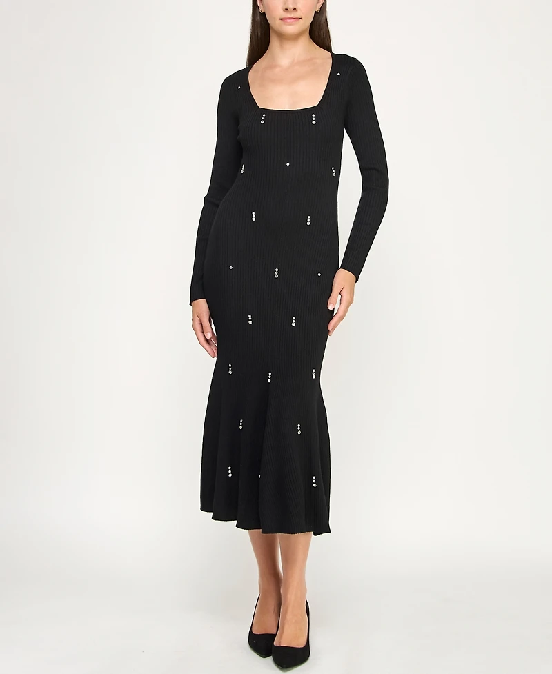 Rosie Harlow Juniors' Square Neck Midi Dress