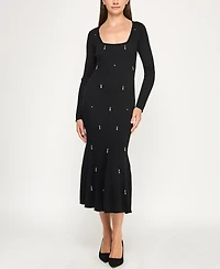 Rosie Harlow Juniors' Square Neck Midi Dress