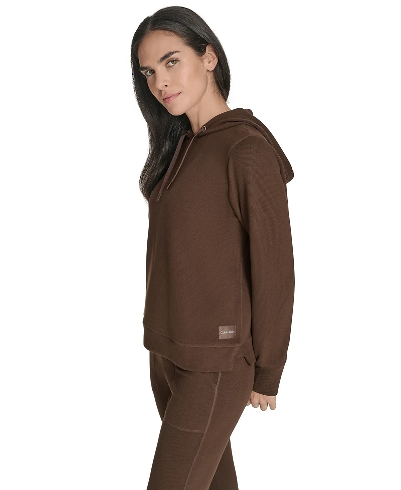 Calvin Klein Performance Women's Waffle-Knit Pullover Hoodie