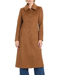 Vince Camuto Women's Single-Breasted Maxi Coat W/ Detachable Faux Fur