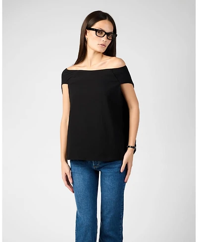 WeWoreWhat Women's Off Shoulder Cape Top