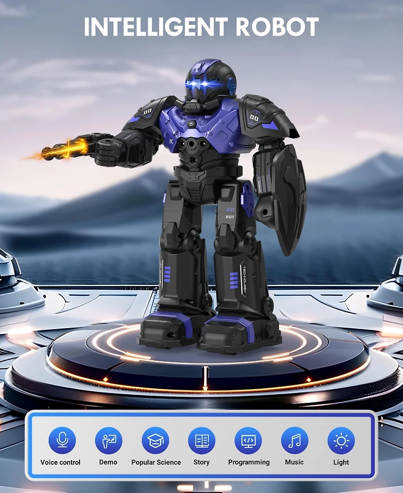 Rc Robot Toys, Gesture Sensing Programmable Rc Robot Toy, Talking, Dancing Rechargeable Intelligent Remote Control Robot