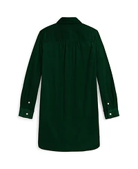 Polo Ralph Lauren Girls 7-16 Pintucked Long Sleeves Corduroy Dress
