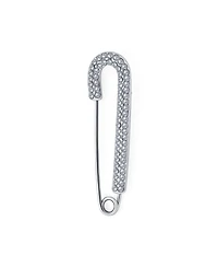 Bling Jewelry Set of 2 Crystal Candy Cane Safety Pin Brooch Pin Gold Silver Plated 2 Inch