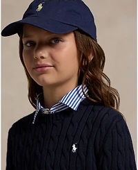 Polo Ralph Lauren Girls 7-16 Cable-Knit Long Sleeves Sweater