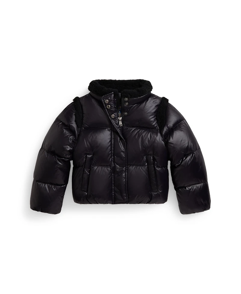 Polo Ralph Lauren Girls 2T-6X Teddy Fleece-Trim Boxy Jacket