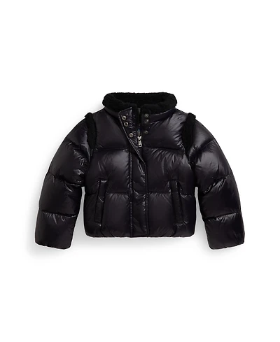 Polo Ralph Lauren Girls 2T-6X Teddy Fleece-Trim Boxy Jacket