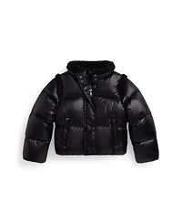 Polo Ralph Lauren Girls 2T-6X Teddy Fleece-Trim Boxy Jacket