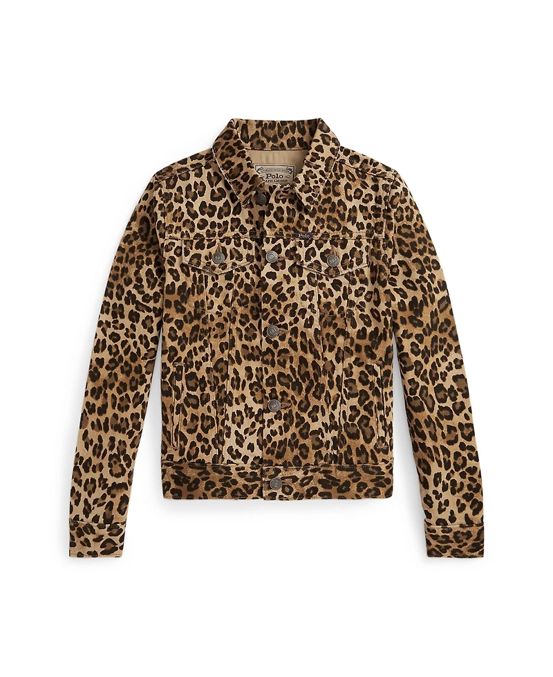 Polo Ralph Lauren Girls 7-16 Leopard-Print Trucker Jacket