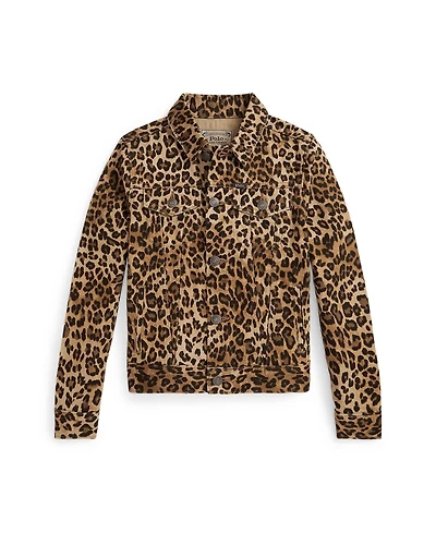 Polo Ralph Lauren Girls 7-16 Leopard-Print Trucker Jacket