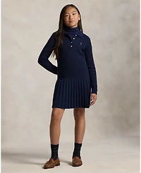 Polo Ralph Lauren Girls 7-16 Mini-Cable Long Sleeve Sweater Dress