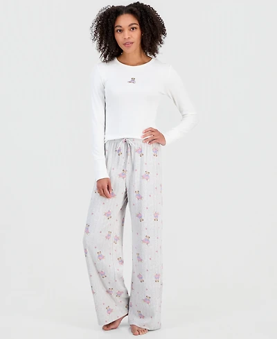 Hippie Rose Juniors' Printed Drawstring-Waist Pants
