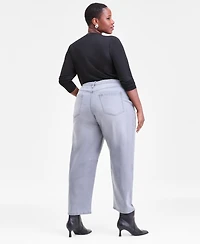 I.n.c. International Concepts Plus V-Neck Long-Sleeve Layering Top, Macy's Exclusive