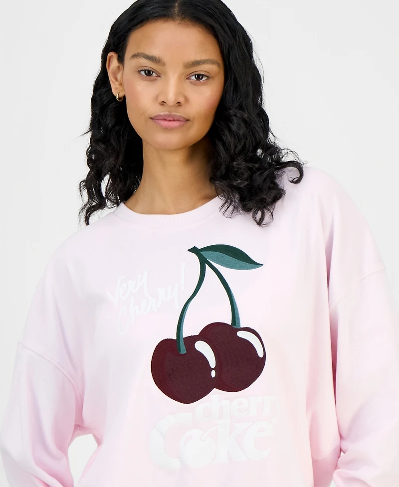 Grayson Threads, The Label Women's Embroidered Cherries Sweatshirt