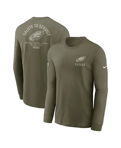 Nike Men's Olive Philadelphia Eagles 2025 Salute to Service Long Sleeve T-Shirt